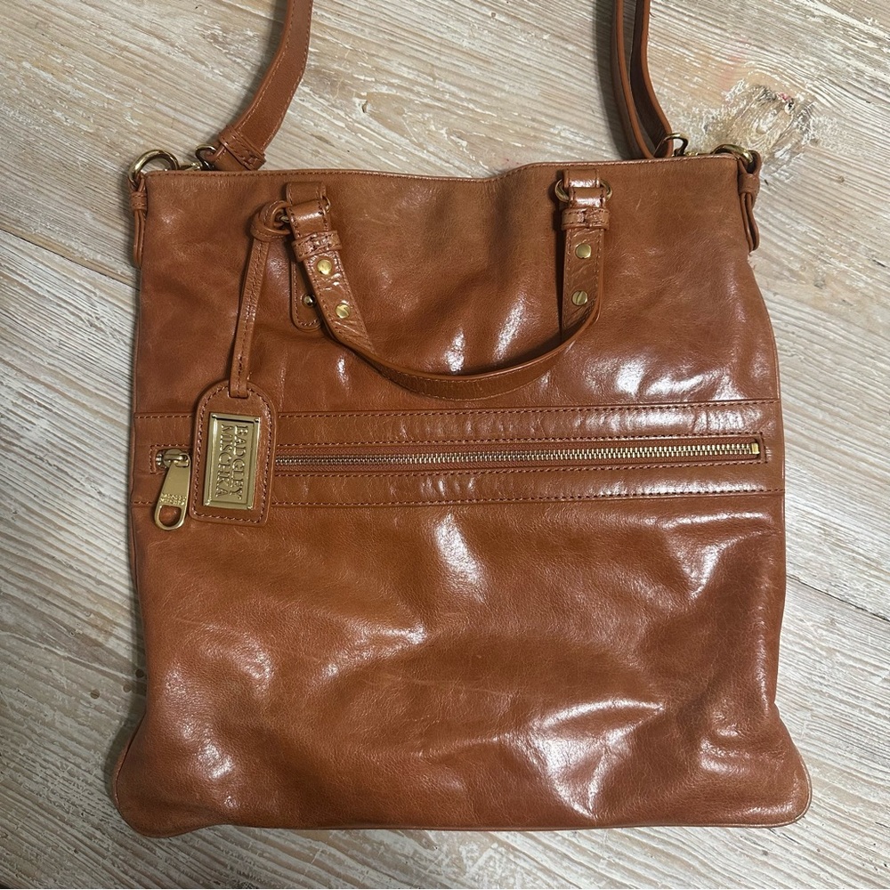 Badgley Mischka Large Brown Leather Women's Bag Crossbody